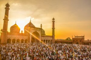 mosque sunset