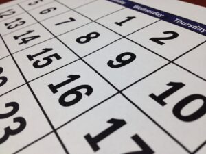 Dates on Calendar