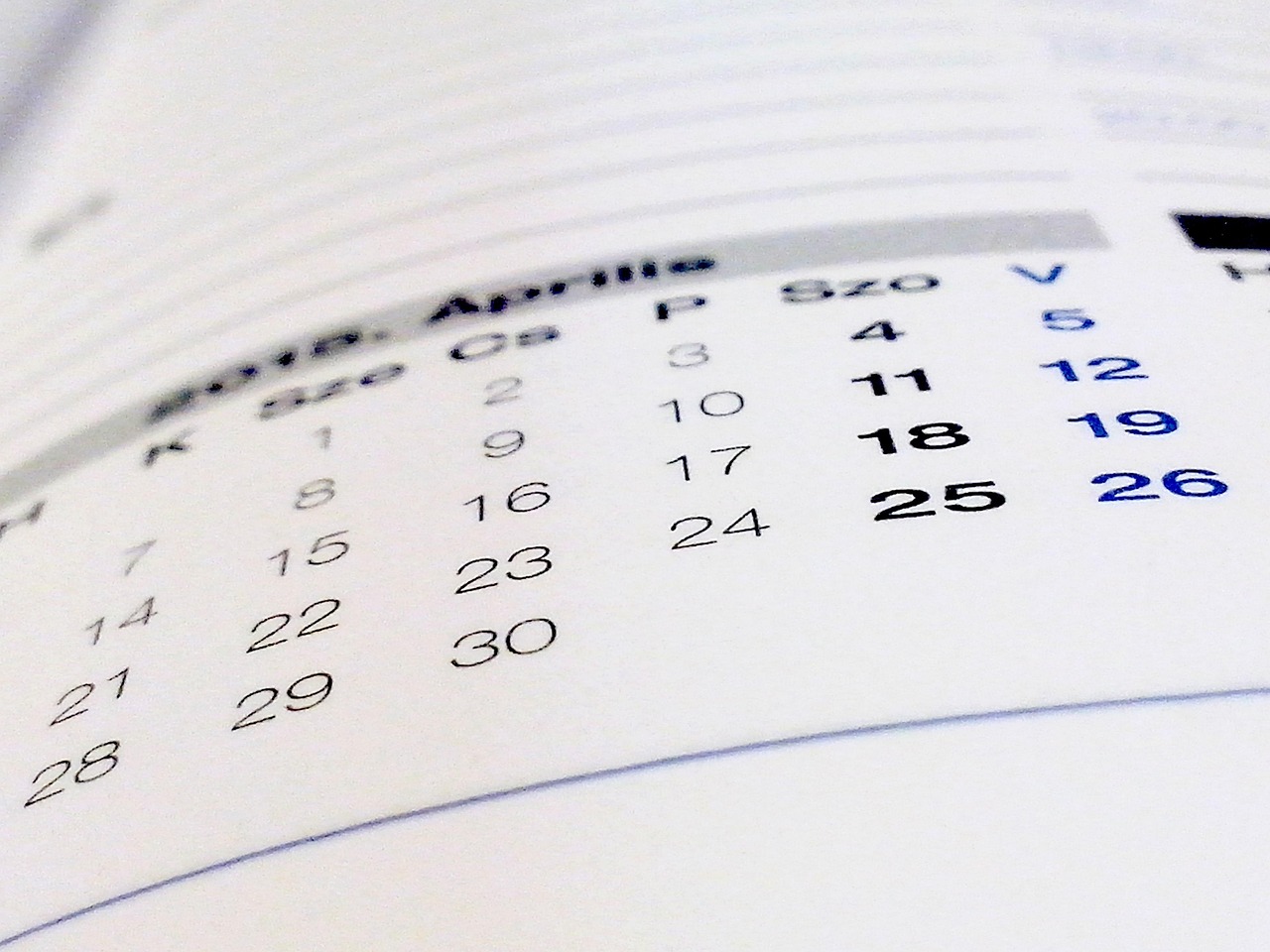 overview of calendar