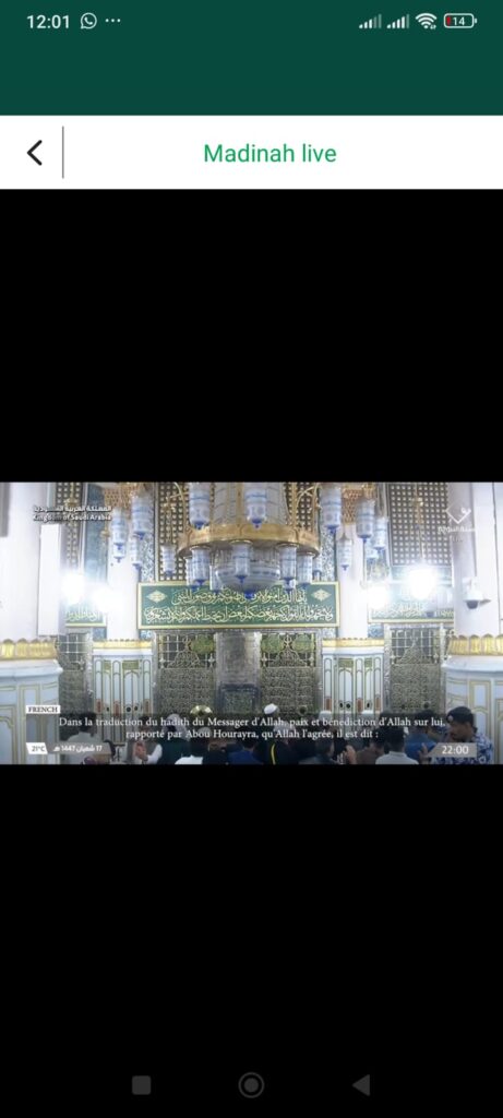 medina live in quran majeed app