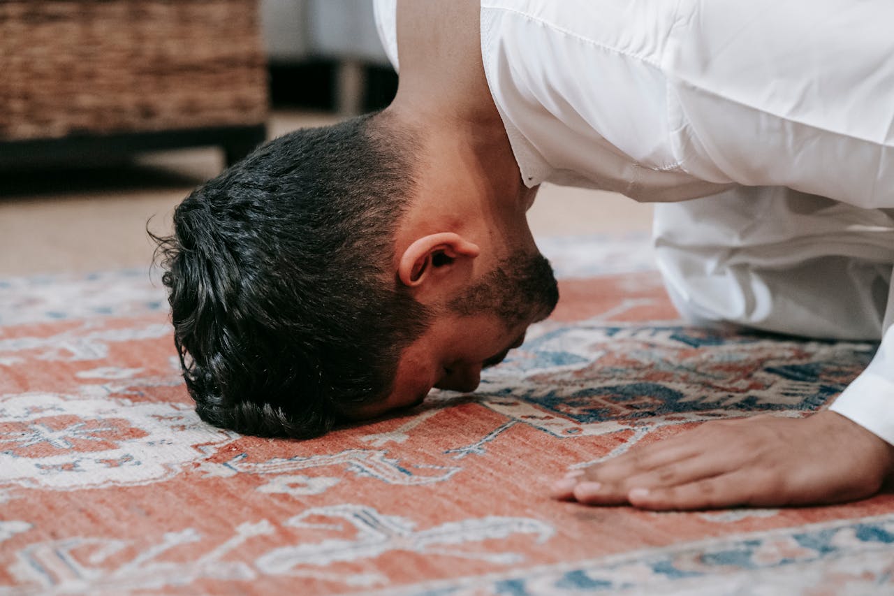 muslim man in prostration